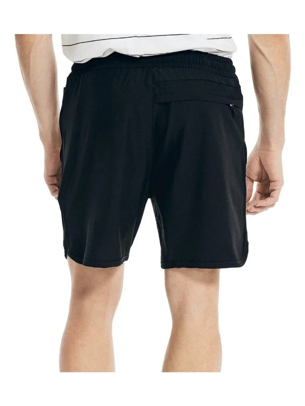 NWT Nautica Men's Black Swim Shorts Classic Fit Small UPF Quick Dry
